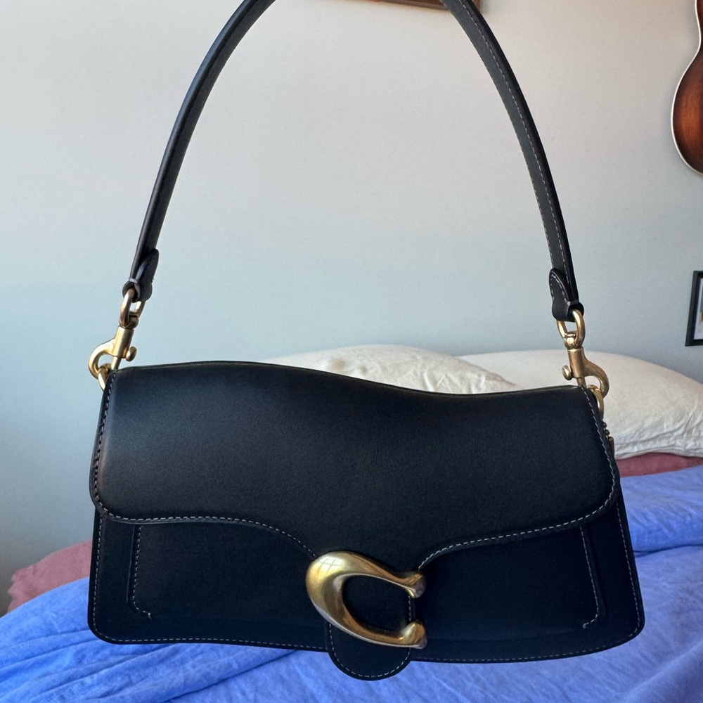 Coach Twisted Tabby Black Glovetanned Leather